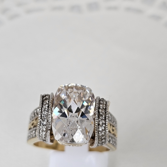 Vintage Victoria Wieck Quartz Ring 14K Sterling Silver Size 8.5! - Picture 13 of 17